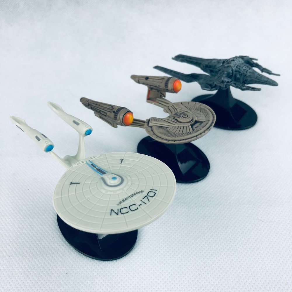 Star Trek Beyond 3 Mini Ship Models - USS Enterprise, USS Franklin & Swarm Ship